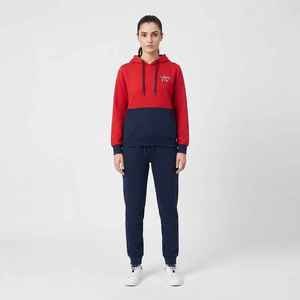 Women's Color Blocked Hooded <b>Fleece</b> Tracksuit Set Full Sleeve Casual Sportswear With Pocket Regular Fit <b>All</b> Seasons - Product Image 3