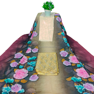 โซมาเลียสวิสเดอรักแห้งเร็วพร้อมพิมพ์ดิจิตอลชุดมุสลิมสำหรับผู้หญิงและเด็กผู้หญิง - Product Image 5