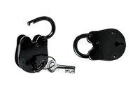 RARISSIME OEM Vente en gros Cadenas en fonte vintage durable de haute qualité avec deux clés, finition noire, serrure décorative antique faite à la main