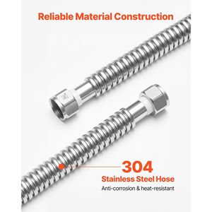 Kit per Scaldabagno da 18 Pollici con Connettore Flessibile di Ingresso 3/4'' FIP X 3/4'' FIP per Installazione di Scaldabagni e Tubi Idraulici - Product Image 2