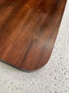 Bandeja otomana de nogal, Rectangar de madera maciza, bandeja para servir refrescos de café, diseño de ágata ecológico, artesanía Natural pulida - Product Image 3