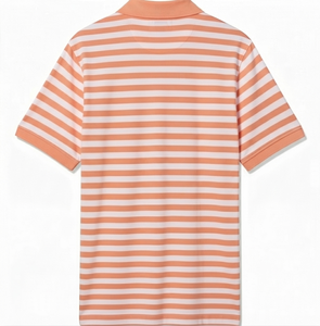 Camisa de Golf Casual de Manga Corta para Hombre, Color Blanco Durazno, Personalizada, Transpirable, de Verano, Mezcla de Algodón y Lona Vintage - Product Image 2