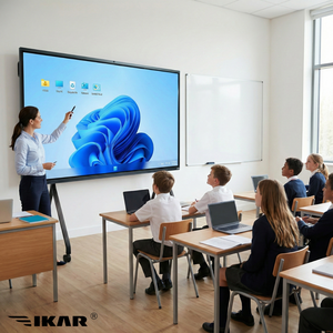 Tableau blanc interactif 110 pouces, système double Android Windows avec haut-parleur et microphone pour auditorium, salle de classe, enseignement - Product Image 4