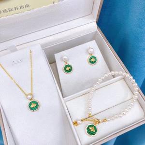 White Freshwater <b>Pearl</b> Near Round Fine Jewelry <b>Set</b> Slightly Flawed for Girlfriend's Valentine's Day Gift - Product Image 5