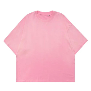 เสื้อยืดผู้ชายแขนสั้นทรงโอเวอร์ไซส์ ผ้าเจอร์ซีย์เนื้อหนัก ระบายอากาศได้ดี คุณภาพสูง 100% ผ้าฝ้าย สไตล์วินเทจฟอกสี - Product Image 4
