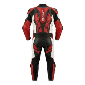 Combinaison en cuir personnalisée pour moto, équipement de protection pour motards, vente en gros OEM, vêtements pour la course sur circuit, bottes, gants, chaussures - Product Image 2