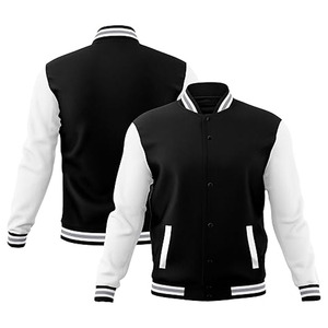 Casual Streetwear College Bomber Jacket Cool Variety of Long Fabric Leather Varsity Jackets for <b>Men</b> - Product Image 1