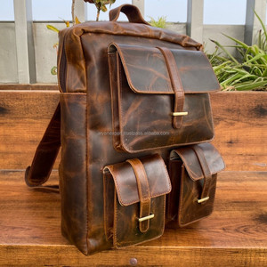 Nouveau sac d'école en cuir pleine fleur de voyage durable pour hommes personnalisé sac à dos pour ordinateur portable d'étudiant décontracté de sport d'affaires de haute qualité - Product Image 3