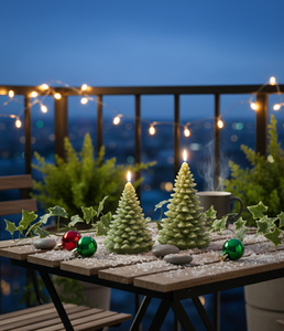 Vela Decorativa Hecha a Mano con Forma de Árbol de Pino, de Cera de Parafina, Aromática, No Tóxica, para Ramadán, Año Nuevo, Acción de Gracias, Diwali, Decoración del Hogar - Product Image 2