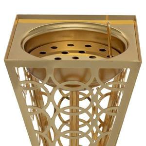 Luxury Gold Goblet Bakhoor Burner Interlocking Circle Filigree Incense Censer with Pedestal Base for Oud and Frankincense - Product Image 4