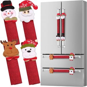 Juego de Decoraciones Navideñas, 8 Fundas de Santa Claus y Muñeco de Nieve para Refrigerador y Lavavajillas, Elegantes Fundas para Electrodomésticos de Cocina - Product Image 2