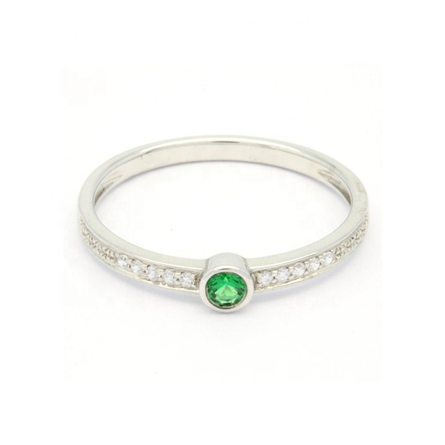Wholesale Simple Style 18K 14K 9K Brilliant Cut Classic Diamond Gemstone Rings for Women White Gold G-H Color SI1 Clarity