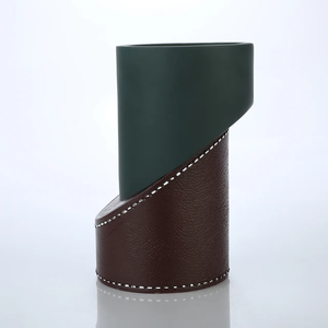Support de brûleur de Bakhoor ZaharaCraft, porte-encens artistique fait main en bois et cuir avec motif multicolore arabe vibrant pour - Product Image 2