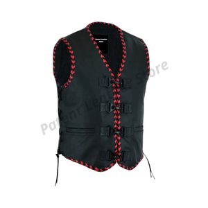 Chalecos de Cuero Genuino para Hombre, Último Modelo, al por Mayor, para Uso en Exteriores, Servicio Personalizado OEM, Chalecos de Cuero para Hombre en Grandes Cantidades - Product Image 4
