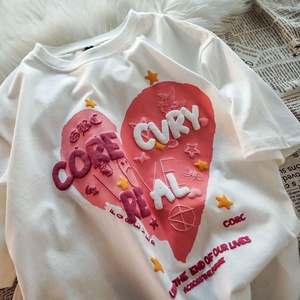 Customized Girls Plus Size Custom Graphic Streetwear T Shirt <b>White</b> Women's Cotton High Quality <b>Tee</b> Shirt - Product Image 4