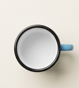 OEM Iron Enamel Mug Blank Solid Light Blue Metal Coffee Cup Wholesale Factory Direct Distribution Network Global Sourcing - Product Image 2