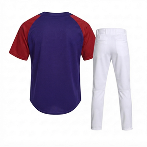 Pantalon de baseball tendance violet royal pour homme, 100 % polyester, taille élastique, séchage rapide, logo avant, short tendance de haute qualité - Product Image 2