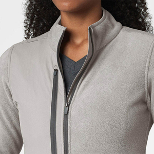Chaquetas Médicas Elásticas y Elegantes al por Mayor, Uniformes Médicos de Tela Suave para Mujer, Cuello Redondo, Manga Larga - Product Image 3