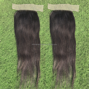 Extensiones de Cabello Humano Remy Indonesiano, Cierre de Cabello Liso Negro con Doble Trama a Máquina, 100% Cabello Virgen con Cutícula Alineada - Product Image 5