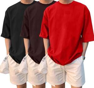 Camiseta de Hombre de Alta Calidad, Lisa, Personalizada, Larga, 100% Algodón, Oversize, Hombros Caídos, de Secado Rápido, Ecológica, Negra - Product Image 6