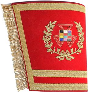 High Priest Royal Arch Chapter Cuff - <b>Red</b> Velvet With Gold Fringe Metal type Brass Gem type No gemstone - Product Image 6