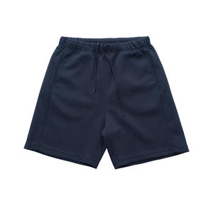Shorts Bermuda en coton noir uni pour homme, taille à cordon, décontractés, respirants, shorts de sport - Product Image 2