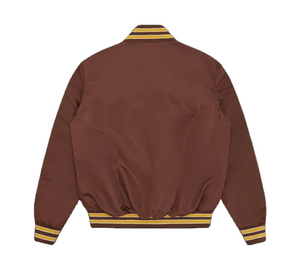 แจ็คเก็ตวาร์ซิตี้ผ้าซาตินแบบกำหนดเองสำหรับฤดูหนาว OEM พร้อมโลโก้ด้านหน้า กันลมและระบายอากาศได้ดี ไซส์พลัสสำหรับผู้ชาย - Product Image 2