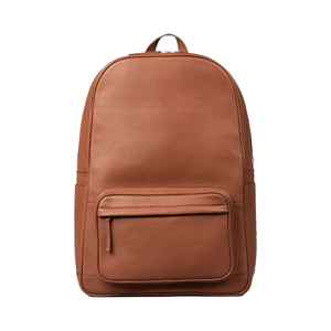 Sac à dos pour ordinateur portable en cuir de vachette marron, fermeture éclair, pour hommes, en cuir véritable, imperméable, durable, 20-35L – Vente en gros à chaud - Product Image 2