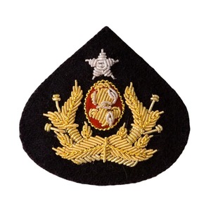 Selling 2026 Customized Design 3D Bullion Wire Embroidery Fabric Canvas <b>Pin</b>-On Solid Color Badges Handmade OEM Service - Product Image 1