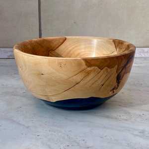 Tazón para Ensalada de Resina y Madera Hecho a Mano, Ecológico, de Alta Calidad, Estilo Costero, Lavable, Colores Personalizables para Cocina y Hogar - Product Image 3