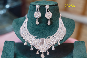 Conjunto de Joyería de Moda Africana de Inspiración India 2024, Chapado en Oro/Plata, Aleación con Cristales/Pedrería, Collar Moderno para Mujer - Product Image 5