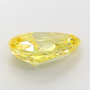 Diamant de laboratoire CVD de couleur jaune vif fantaisie, forme poire modifiée, 5,03 carats, clarté VS2, excellente qualité de polissage - Product Image 4