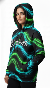 เสื้อฮู้ดดี้โอเวอร์ไซส์แฟชั่นพรีเมียมสำหรับทุกเพศ พร้อมการพิมพ์ลายแบบซับลิเมชั่นคุณภาพสูง สำหรับสวมใส่ลำลองในเมือง - Product Image 2