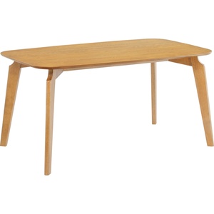 <b>Solid</b> <b>Wood</b> Rectangular <b>Dining</b> <b>Table</b> <b>Rounded</b> Edge Wooden <b>Dining</b> Room Furniture Modern Minimalist Home Use - Product Image 1