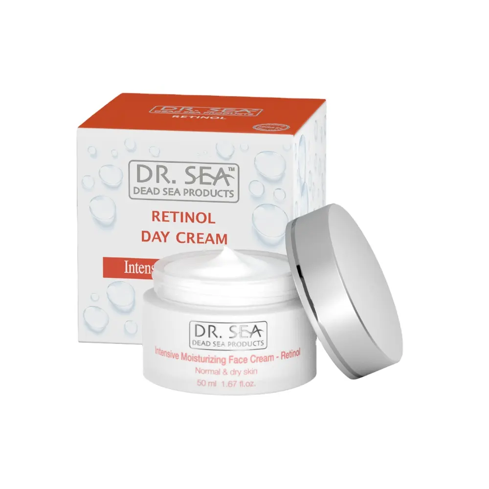 Intensive Moisturizing Face Day Cream with Retinol for normal and dry skin by Dr. Sea - Dead Sea Products - Free samples