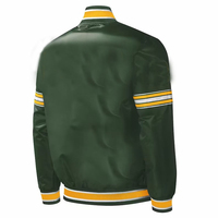 Veste bomber d'hiver pour homme, en polyester satiné coupe-vent, haute qualité, sur mesure, design actuel, fermeture éclair.