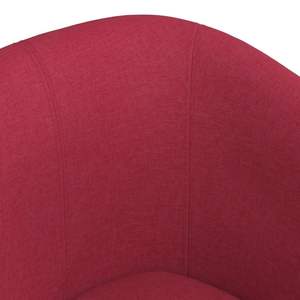 Fauteuil en forme de cuve de couleur rouge vin pour le salon - Product Image 6