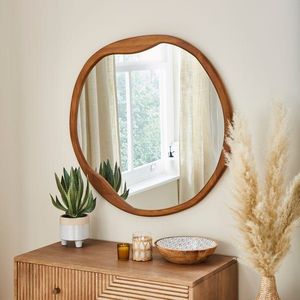 Espejo de Pared de Madera Ecológico, Diseño Artesanal, Fácil de Montar - Product Image 5