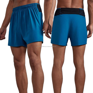 กางเกงขาสั้นวิ่งน้ำหนักเบาพร้อมกระเป๋าตาข่ายสำหรับผู้ชายกางเกงขาสั้นมาราธอนกีฬาแบบแห้งเร็วโลโก้ตามสั่ง - Product Image 2
