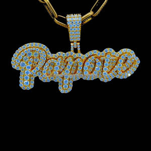 Alta calidad hecho a mano personalizado Hip Hop colgante collar Iced Out moda 925 Plata VVS Moissanite nombre letra colgante para hombre - Product Image 1