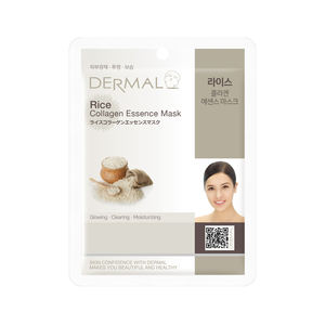 Masque à l'essence de collagène DERMAL Riz - Beauté coréenne, soins de la peau coréens, cosmétiques coréens, masque visage sans cruauté, lissage doux, éclat - Product Image 1