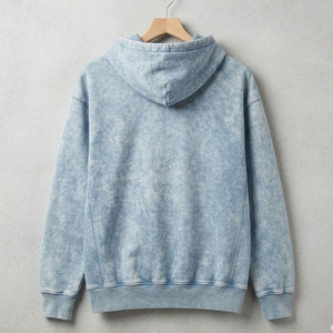 Sudaderas con capucha para hombre con lavado ácido, tela de algodón de alta calidad con aspecto desgastado, ideales para ropa informal, estilo urbano y tendencias de moda moderna. - Product Image 2