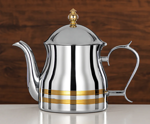 Tetera de cobre apta para alimentos, de la más alta calidad, para servir té y café, para uso doméstico y en hoteles. - Product Image 4