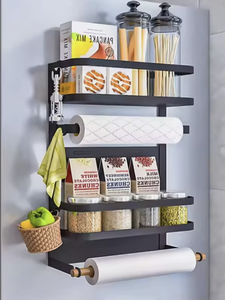 OEM/ODM Stainless Steel Spice Rack, Wall-Mounted with Kitchen Utensil <b>Hooks</b> - Product Image 5