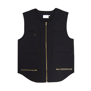 Professional Barber Sleeveless Vest for Men Customized Color 2 Pockets for Barber Tools One Way Zipper Waterproof Eco-Friendly - Product Image 1