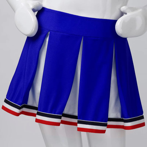 Costume de cheerleading personnalisé pour femmes, uniforme en tissu polyester respirant, tenue de danse pour équipe scolaire, coupe athlétique confortable et douce, avec logo - Product Image 5