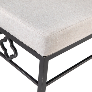 Modern Waterproof Durable Upholstered <b>Bench</b> Gold Metal Frame Contemporary Design Comfortable Seating Living Room Dining Bedroom - Product Image 4