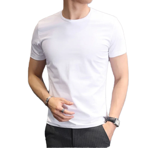 Camiseta Básica para Hombre, Verano, Casual, Lisa, al por Mayor, Calidad Premium, Algodón Peinado, Manga Corta - Product Image 3