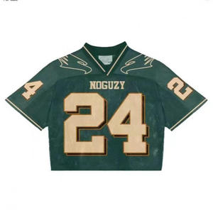 Custom <b>Retro</b> Soccer Jersey Men Loose Fit Mesh Polyester Boxy Cropped Football Jersey T-shirt Men - Product Image 2