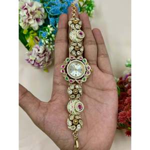 Indian Ethnic Artificial Jewellery-Yukta Premium Brass Chorski Watch - Product Image 2